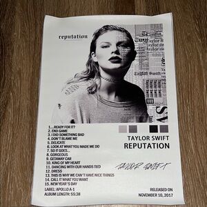 Taylor Swift Reputation Album Poster